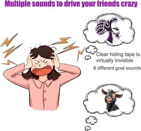 مزحة صراخ الماعز صانع الضوضاء، لعبة مكتب مظهر الماعز الأرجواني مع 8 أصوات صراخ مثيرة للاهتمام أشياء المخادع للمدرسة المنزل لوازم الحفلات in Kuwait