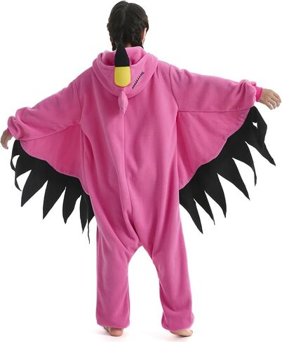OGU' DEAL Pink Flamingo Costume kids Halloween Costume Girls Onesie One Piece Pajamas Funny Halloween Christmas Costume in Saudi Arabia
