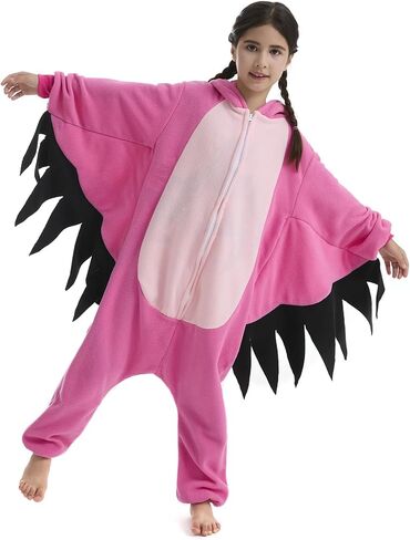 OGU' DEAL Pink Flamingo Costume kids Halloween Costume Girls Onesie One Piece Pajamas Funny Halloween Christmas Costume in Saudi Arabia