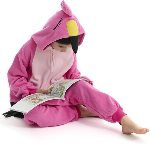 OGU' DEAL Pink Flamingo Costume kids Halloween Costume Girls Onesie One Piece Pajamas Funny Halloween Christmas Costume in Saudi Arabia