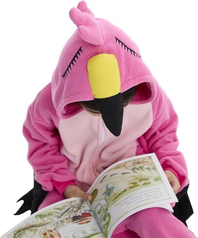 OGU' DEAL Pink Flamingo Costume kids Halloween Costume Girls Onesie One Piece Pajamas Funny Halloween Christmas Costume in Saudi Arabia