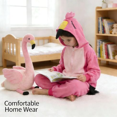 OGU' DEAL Pink Flamingo Costume kids Halloween Costume Girls Onesie One Piece Pajamas Funny Halloween Christmas Costume in Saudi Arabia