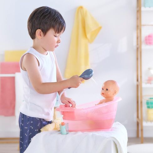 Corolle Baby Doll Bathtub with Shower - Accessory Play Set for 12" & 14" Dolls, Pink in Saudi Arabia
