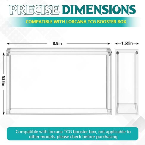 1 Pcs Acrylic Booster Box, Small Acrylic Display case Magnetic Display Boxes for Collectors in Saudi Arabia