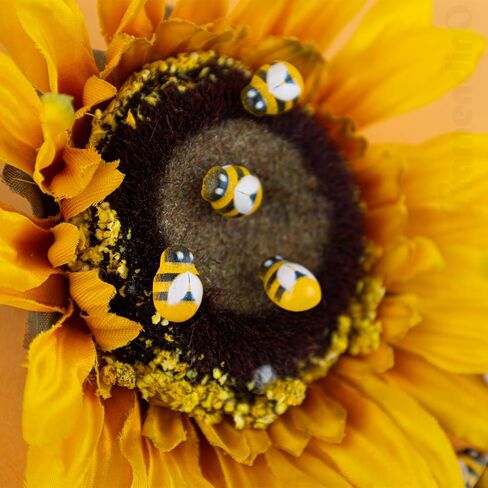 Framendino, 300 Pack Tiny Wooden Bee Decorations Wood Mini Bees Decor Self-Adhesive Bumble for Craft DIY Bee-Themed Party in Saudi Arabia