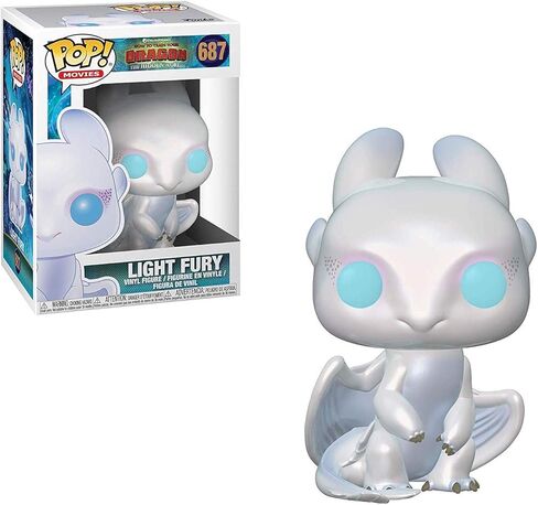 POP How to Train Your Dragon 3: The Hidden World - شخصية Light Fury Funko من الفينيل (مع علبة حماية صندوقية متوافقة)، متعددة الألوان، 3.75 بوصة in Kuwait