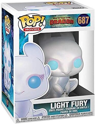POP How to Train Your Dragon 3: The Hidden World - شخصية Light Fury Funko من الفينيل (مع علبة حماية صندوقية متوافقة)، متعددة الألوان، 3.75 بوصة in Kuwait