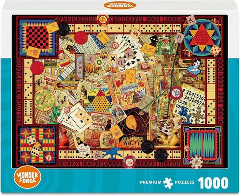 لغز الصور المقطوعة من Wonder Forge Vintage Games المكون من 1000 قطعة للبالغين | قطع فريدة وملائمة تمامًا | صور ممتعة ونابضة بالحياة | حصريا من أمازون in Saudi Arabia