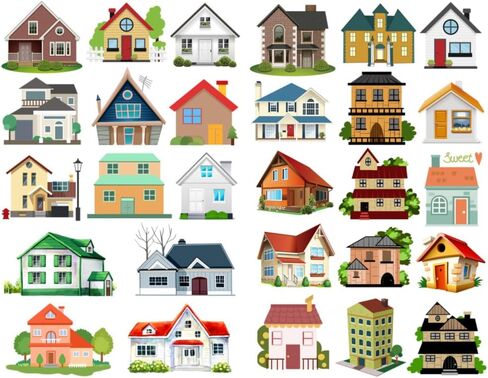 Kawaii فيلا منزل ريفي الجمالية قبل القطع لطيف الجمالية مذكرات السفر ورقة مجلة ملصقات سكرابوكينغ القرطاسية ملصق رقائق لوازم الفن in Kuwait