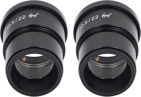 قطعتان من عدسة المجهر 10X، عدسة بيولوجية بزاوية واسعة، عدسة عينية واسعة النطاق من سبائك الألومنيوم مع نقطة عين 22 مم، عدسة عينية لمعظم المجاهر، تركيب 30 مم in Kuwait