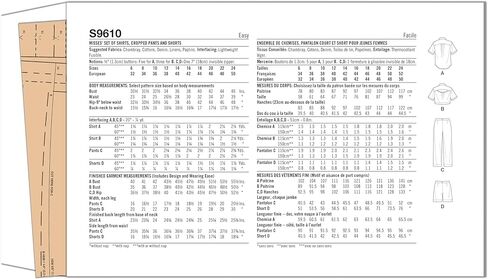 Simplicity SS9610H5 Misses' Top، والسراويل ذات الساق المستقيمة، ومجموعة أنماط الخياطة القصيرة، رمز التصميم S9610، الأحجام 6-8-10-12-14 in Kuwait