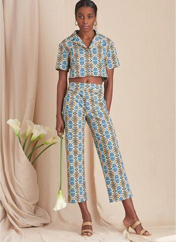 Simplicity SS9610H5 Misses' Top، والسراويل ذات الساق المستقيمة، ومجموعة أنماط الخياطة القصيرة، رمز التصميم S9610، الأحجام 6-8-10-12-14 in Kuwait