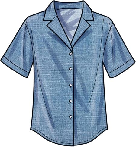 Simplicity SS9610H5 Misses' Top، والسراويل ذات الساق المستقيمة، ومجموعة أنماط الخياطة القصيرة، رمز التصميم S9610، الأحجام 6-8-10-12-14 in Kuwait