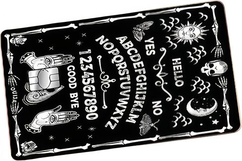 Skull Credit Card Stickers 4-Pack, Edgy Gothic Design with Black Pink Floral & Smoke, Anti-Scratch Matte Finish, No-Residue Vinyl Skin, Universal Fit for All Cards (Skull 06) in Saudi Arabia