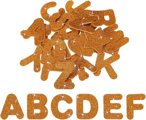 PATIKIL Alphabet Foam Stickers, 52Pcs Letters A-Z EVA Self Adhesive Glitters Foam Shape Sticker Craft Supplies for Scrapbook Card DIY Making Home Decor, Red in Saudi Arabia