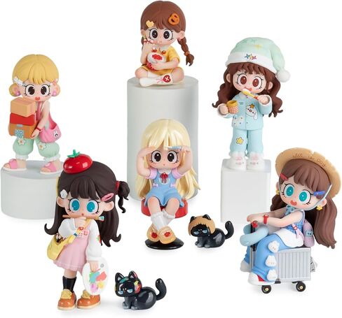 Milay Daily Times Series Single Box (Contains 1 Figure), Blind Box Cute Figures Collectible Toys Birthday Gifts in Kuwait