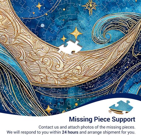1000 Piece Puzzle for Adults - Waves Stars and Moon Jigsaw Puzzles - Impossible Hard Difficult Challenging Jigsaw Puzzle -Brain Teaser Adult Puzzles - Christmas Birthday Gifts for Women/Men in Saudi Arabia