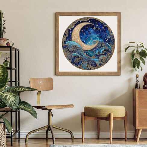 1000 Piece Puzzle for Adults - Waves Stars and Moon Jigsaw Puzzles - Impossible Hard Difficult Challenging Jigsaw Puzzle -Brain Teaser Adult Puzzles - Christmas Birthday Gifts for Women/Men in Saudi Arabia