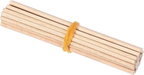 PATIKIL 1/4 x 4 Inch Wooden Dowel Rod, 30 Pcs Wood Dowels Unfinished Round Wood Sticks Precut Wooden Rods for Crafts DIY Projects Home Decor, Natural Color in Saudi Arabia