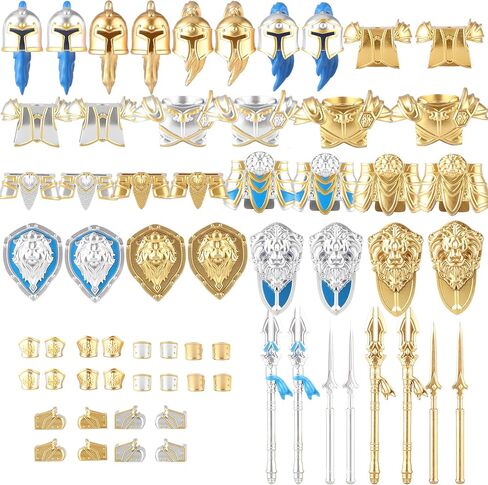 48 PCS Medieval Weapons Pack for Mini Stormwind Soldiers Knights Figures Ancient Kingdom Military Soldier Castle Armory Building Block Accessories in Saudi Arabia