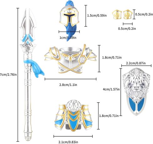 48 PCS Medieval Weapons Pack for Mini Stormwind Soldiers Knights Figures Ancient Kingdom Military Soldier Castle Armory Building Block Accessories in Saudi Arabia