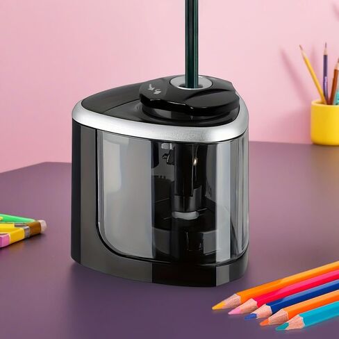 Electric Pencil Sharpener, Quick Pencil Sharpener, Suitable for School,Office,Home (Black-No Batteries) in Saudi Arabia