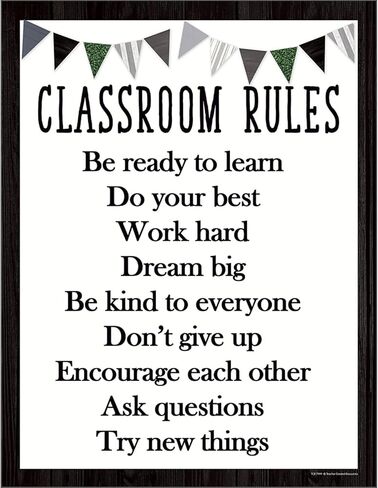 Teacher Created Resources Modern Farmhouse Classroom Rules Chart in Saudi Arabia