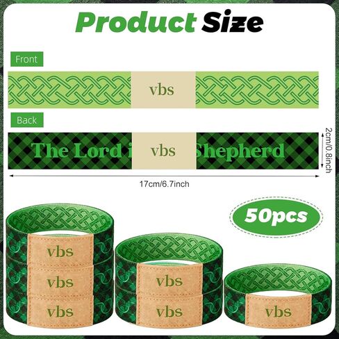 50 Pcs the Lord Is My Shepherd Vbs 2026 Wristbands Bracelets the Lord Is My Shepherd Christian Gift Bulk Gospel Wristbands for Vbs Events Activities Church Party Gifts in Kuwait