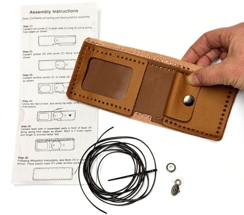 Make Your Own Leather Billfold Wallet Kit - DIY Leather Accessory - Men - Women - Children (Children's Deluxe Billfold Kit) in Saudi Arabia