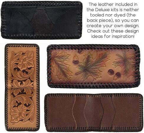 Make Your Own Leather Billfold Wallet Kit - DIY Leather Accessory - Men - Women - Children (Children's Deluxe Billfold Kit) in Saudi Arabia