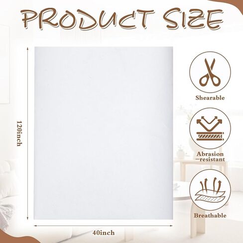 Tegeme 45" x 120" Premium Double Sided Fusible Quilting for Batting, Adhesive Fusible Cotton Blend Multipurpose Sewing Batting for Bedspreads Interior Decoration Crafts in Saudi Arabia