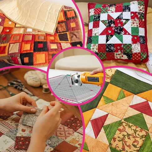 Quilting Ruler |12.5x12.5 Inch Slotted Quilting Ruler for Fabric Cutting, Sewing & Patchwork | Acrylic Quilt Ruler with Measurement in Saudi Arabia