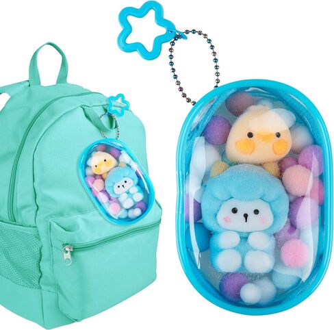ORB Tabalicious Gacha Pouch TABA Squishy Keychain Charms - الأغنام والبط Gachapon TABA Squishies مع الحقيبة - ألعاب كرة الضغط الناعمة واللزجة TABA Fidget للأطفال وحقائب الظهر والمفاتيح والمزيد in Kuwait