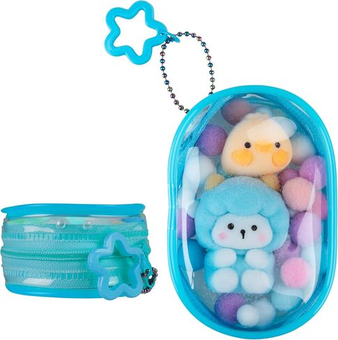 ORB Tabalicious Gacha Pouch TABA Squishy Keychain Charms - الأغنام والبط Gachapon TABA Squishies مع الحقيبة - ألعاب كرة الضغط الناعمة واللزجة TABA Fidget للأطفال وحقائب الظهر والمفاتيح والمزيد in Kuwait