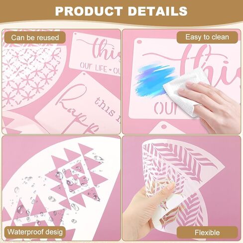 22 Pcs Welcome Stencils for Painting on Wood Doormat, 11.81'' Labor Day Large Welcome Letters Stencils, Half Round for Door Mats Furniture Sign Canvas DIY in Kuwait