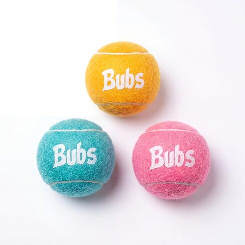 BubS Premium Durable Squeaker Balls for Dogs & Cats 3-Pack (2 inch) – Tennis Ball Style, Bouncy, Interactive, Safe & Long Lasting Fetch Pet Toys for Endless Fun (Small) in Saudi Arabia