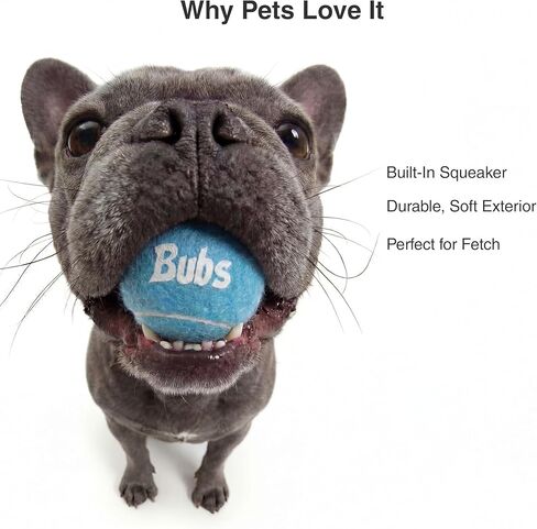 BubS Premium Durable Squeaker Balls for Dogs & Cats 3-Pack (2 inch) – Tennis Ball Style, Bouncy, Interactive, Safe & Long Lasting Fetch Pet Toys for Endless Fun (Small) in Saudi Arabia