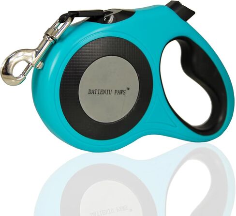 Retractable Dog Leash Strong Nylon Tape 16Ft Reflective Stitch for Night Walking One-Handed Brake Anti-Slip Handle XL Blue in Saudi Arabia