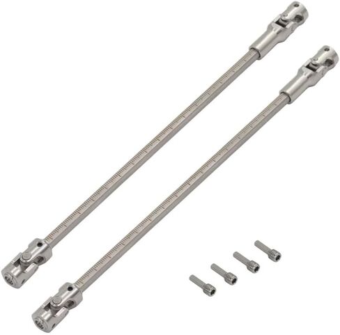 عمود محرك مشترك عالمي من الفولاذ المقاوم للصدأ DIY عمود محرك طول القطع لـ 1/10 LCG RC الزاحف روبوت SCX10 I II III TRX4 Capra(D) in Saudi Arabia