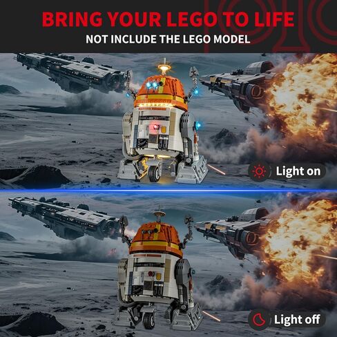 BRIKSMAX 2.0 Light Kit for Lego-Chopper C1-10P Astromech Droid -Innovative Led Lighting Compatible with Lego Star Wars 75416 - Not Included Lego Set in Saudi Arabia