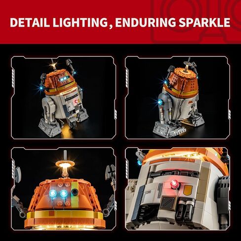 BRIKSMAX 2.0 Light Kit for Lego-Chopper C1-10P Astromech Droid -Innovative Led Lighting Compatible with Lego Star Wars 75416 - Not Included Lego Set in Saudi Arabia