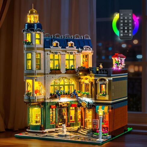 إضاءة LED متوافقة مع Lego Icons 11371 Shopping Street Miniature House - مصابيح فقط، مجموعة إضاءة متوافقة مع Lego 11371 Shopping Street، غير متضمنة النموذج in Saudi Arabia
