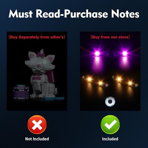 BrickBling LED Light Compatible with Lego The Aristocats Adorable Marie; Creative Lighting Compatible with Lego 43286-No Model Included in Saudi Arabia