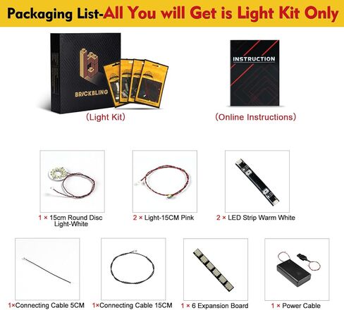 BrickBling LED Light Compatible with Lego The Aristocats Adorable Marie; Creative Lighting Compatible with Lego 43286-No Model Included in Saudi Arabia