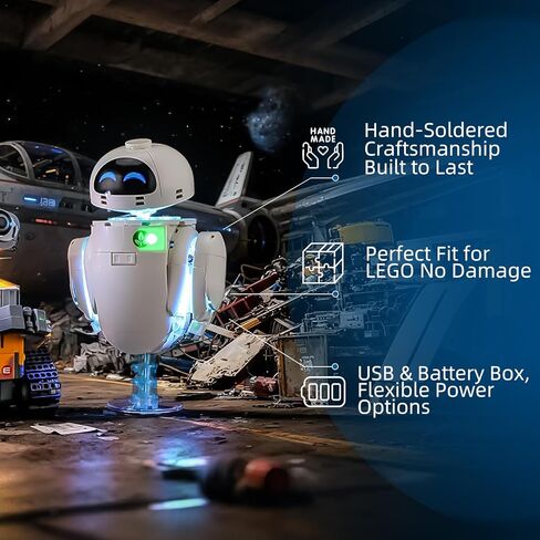 مصباح LED من YEABRICKS لنموذج مكعبات البناء Lego-43279 Disney Wall-E وEVE (مجموعة البناء غير متضمنة) in Saudi Arabia