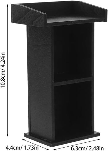 VOSAREA Miniature Wooden Podium Dollhouse 1:12 Scale Realistic Speaker's Stand for Dollhouse Decoration Tiny Furniture Accessory in Saudi Arabia