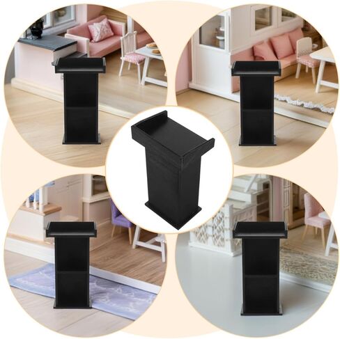 VOSAREA Miniature Wooden Podium Dollhouse 1:12 Scale Realistic Speaker's Stand for Dollhouse Decoration Tiny Furniture Accessory in Saudi Arabia