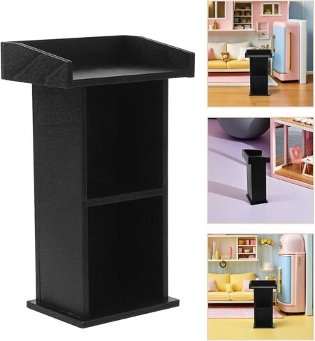 VOSAREA Miniature Wooden Podium Dollhouse 1:12 Scale Realistic Speaker's Stand for Dollhouse Decoration Tiny Furniture Accessory in Saudi Arabia