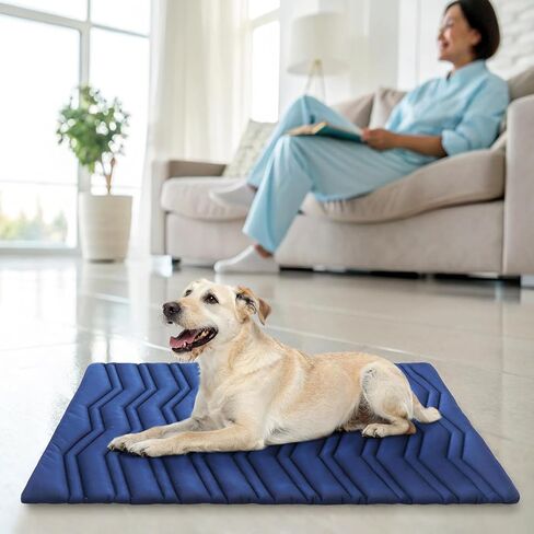 SCENEREAL Dog Cooling Mat for Crate, Thicken Self-Cooling Dog Pad Reversible (Cool & Warm), 48"x28" Pet Cool Bed for M Large XL Dogs,Kennel Sofa Mats Machine Washable, Durable Non-Toxic Gel, Outdoor in Kuwait
