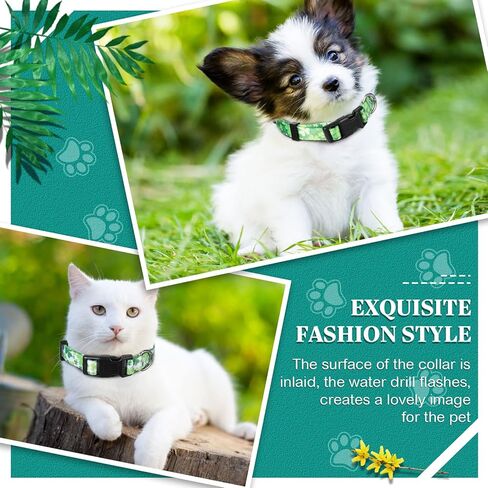 3 Pieces St. Patrick's Day Dog Collars Adjustable Collars for Dogs Dog Collars for Holiday Pet Supplies (Fresh Color,Shamrock Pattern) in Saudi Arabia